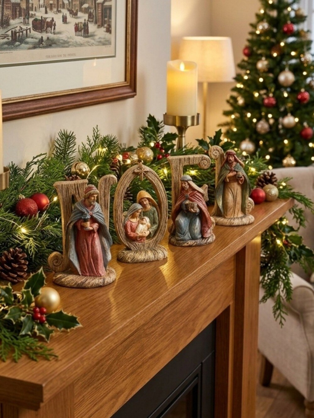 Hand-Painted Holiday Nativity